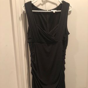 Suzi Chin black & white polka dot maternity dress